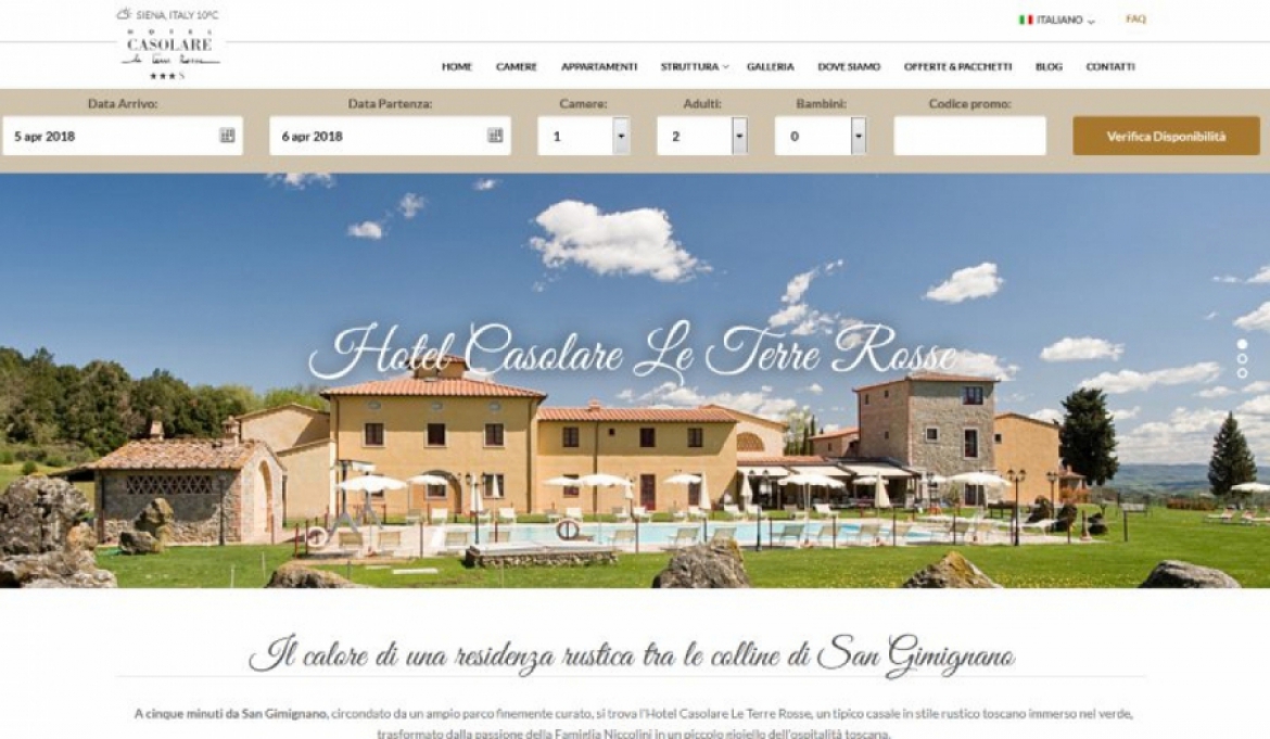 Restyling sito web  Hotel Casale Le Terre Rosse