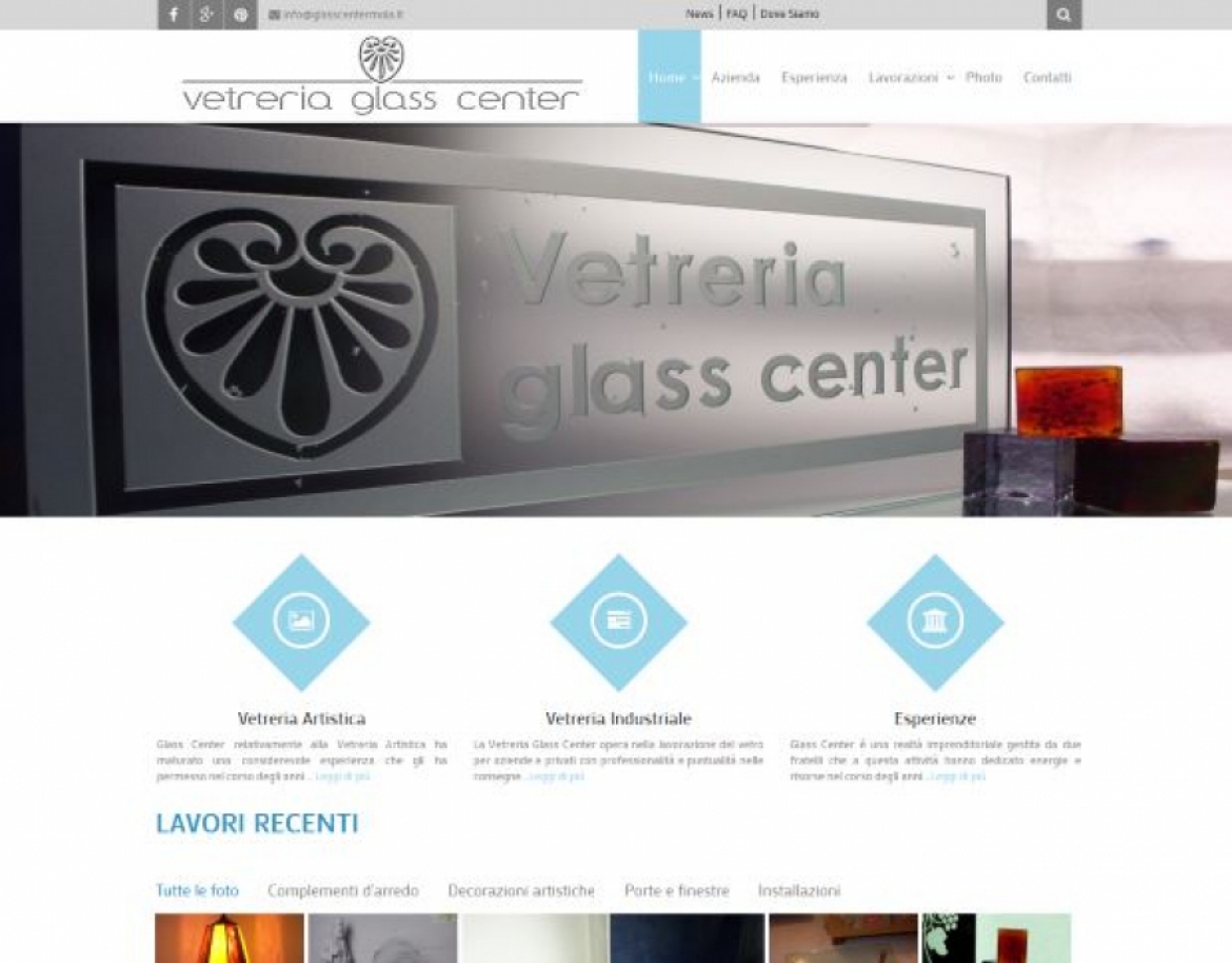 Restyling del sito web Glass Center di Mola di Bari