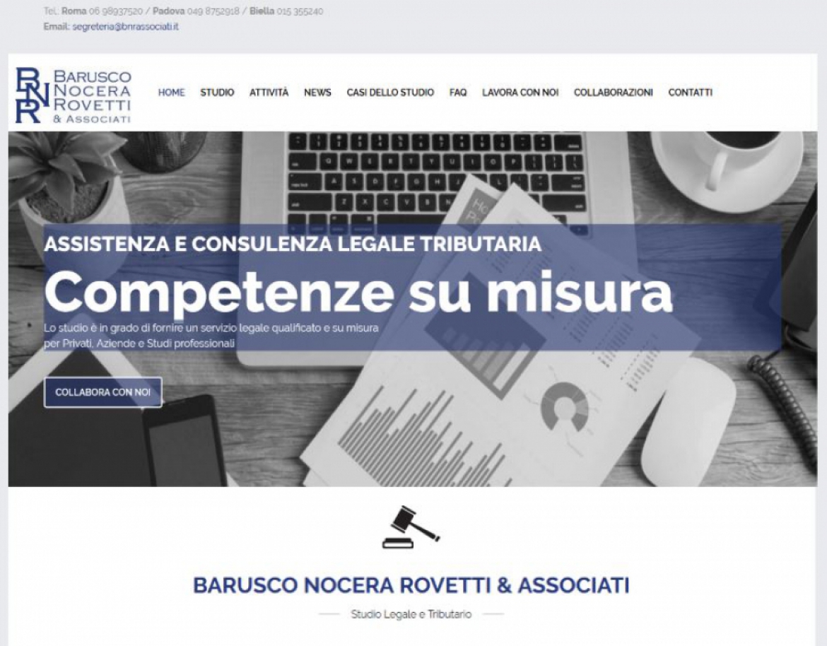 Realizzazione sito web per lo studio BNR &amp; Associati