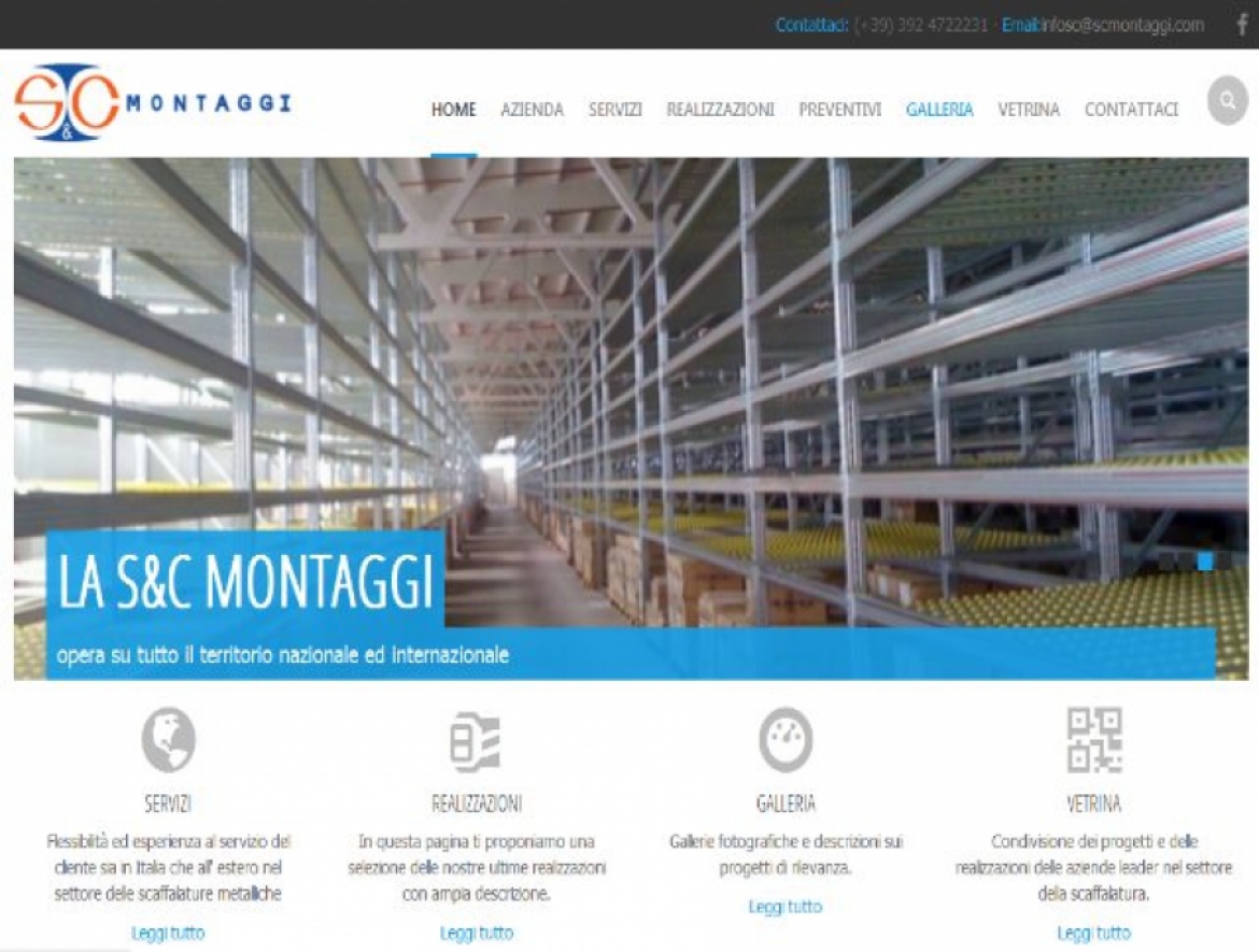 Nuovo sito web di S&amp;C Montaggi